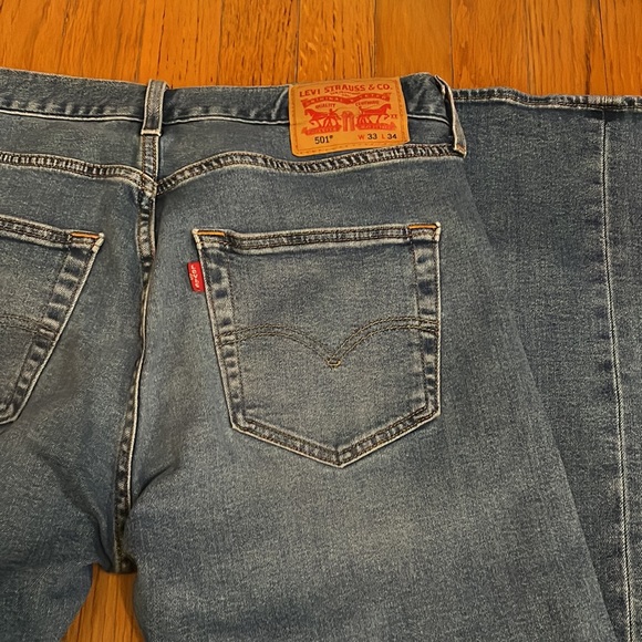 Men's 501 Jeans Original Fit , Blue, W33 L34 - Picture 4 of 13